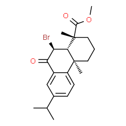 ChemSpider 2D Image | Methyl (6beta,10alpha)-6-bromo-7-oxoabieta-8,11,13-trien-18-oate | C21H27BrO3