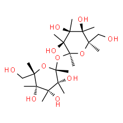 ChemSpider 2D Image | (2R,3R,4R,5S,6S,2'S,3'S,4'S,5'R,6'R)-2,2'-Oxybis[6-(hydroxymethyl)-2,3,4,5,6-pentamethyltetrahydro-2H-pyran-3,4,5-triol] (non-preferred name) | C22H42O11