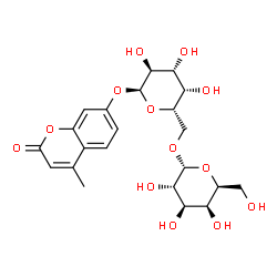 ChemSpider 2D Image | 4-Methyl-2-oxo-2H-chromen-7-yl 6-O-alpha-L-galactopyranosyl-alpha-L-galactopyranoside | C22H28O13