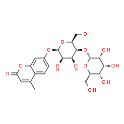 ChemSpider 2D Image | 4-Methyl-2-oxo-2H-chromen-7-yl 4-O-beta-L-talopyranosyl-beta-L-talopyranoside | C22H28O13
