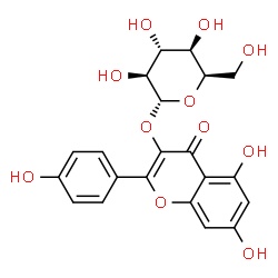 ChemSpider 2D Image | 5,7-Dihydroxy-2-(4-hydroxyphenyl)-4-oxo-4H-chromen-3-yl alpha-D-idopyranoside | C21H20O11
