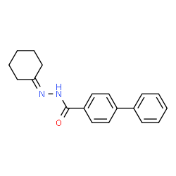 ChemSpider 2D Image | N'-Cyclohexylidene-4-biphenylcarbohydrazide | C19H20N2O