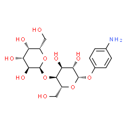 ChemSpider 2D Image | 4-Aminophenyl 4-O-alpha-L-galactopyranosyl-beta-D-altropyranoside | C18H27NO11