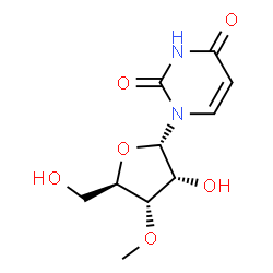 ChemSpider 2D Image | 1-(3-O-Methyl-alpha-D-ribofuranosyl)-2,4(1H,3H)-pyrimidinedione | C10H14N2O6