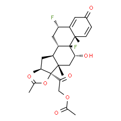 ChemSpider 2D Image | (6alpha,8alpha,9beta,11beta,16beta)-6,9-Difluoro-11-hydroxy-16-methyl-3,20-dioxopregna-1,4-diene-17,21-diyl diacetate | C26H32F2O7