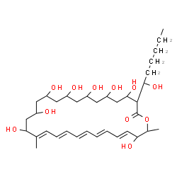 ChemSpider 2D Image | (3R,4R,6R,8R,10S,12S,14S,16S,17E,19E,21E,23E,25E,27S,28S)-4,6,8,10,12,14,16,27-Octahydroxy-3-[(1R)-1-hydroxyhexyl]-17,28-dimethyloxacyclooctacosa-17,19,21,23,25-pentaen-2-one | C35H58O11
