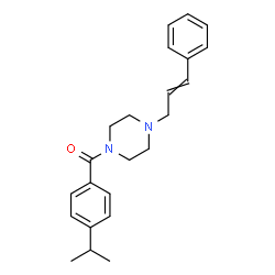 ChemSpider 2D Image | (4-Cinnamyl-1-piperazinyl)(4-isopropylphenyl)methanone | C23H28N2O