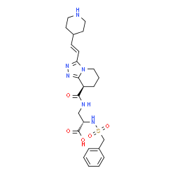 ChemSpider 2D Image | N-(Benzylsulfonyl)-3-[({(8R)-3-[(E)-2-(4-piperidinyl)vinyl]-5,6,7,8-tetrahydro[1,2,4]triazolo[4,3-a]pyridin-8-yl}carbonyl)amino]-L-alanine | C24H32N6O5S