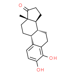 ChemSpider 2D Image | (9beta)-3,4-Dihydroxyestra-1(10),2,4-trien-17-one | C18H22O3