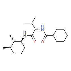 ChemSpider 2D Image | N-[(2S)-1-{[(1S,2S,3R)-2,3-Dimethylcyclohexyl]amino}-3-methyl-1-oxo-2-butanyl]cyclohexanecarboxamide | C20H36N2O2