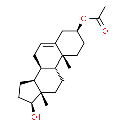 ChemSpider 2D Image | (3beta,8alpha,9beta,17beta)-17-Hydroxyandrost-5-en-3-yl acetate | C21H32O3