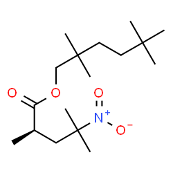 ChemSpider 2D Image | 2,2,5,5-Tetramethylhexyl (2R)-2,4-dimethyl-4-nitropentanoate | C17H33NO4