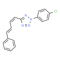 ChemSpider 2D Image | 2-(4-Chlorophenyl)-5-[(1Z,3E)-4-phenyl-1,3-butadien-1-yl]-2H-tetrazole | C17H13ClN4