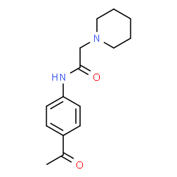ChemSpider 2D Image | N-(4-Acetylphenyl)-2-(1-piperidinyl)acetamide | C15H20N2O2