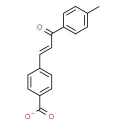 ChemSpider 2D Image | 4-[(1E)-3-(4-Methylphenyl)-3-oxo-1-propen-1-yl]benzoate | C17H13O3