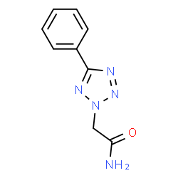 ChemSpider 2D Image | 2-(5-Phenyl-2H-tetrazol-2-yl)acetamide | C9H9N5O