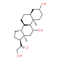 ChemSpider 2D Image | (3alpha,5alpha,10alpha,11alpha,13alpha,14beta)-3,11,21-Trihydroxypregnan-20-one | C21H34O4