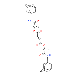 ChemSpider 2D Image | Bis{2-[(3s,5s,7s)-adamantan-1-ylamino]-2-oxoethyl} (2E)-2-butenedioate | C28H38N2O6