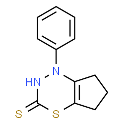 ChemSpider 2D Image | 1-phenyl-1,5,6,7-tetrahydrocyclopenta[e][1,3,4]thiadiazine-3-thiol | C12H12N2S2