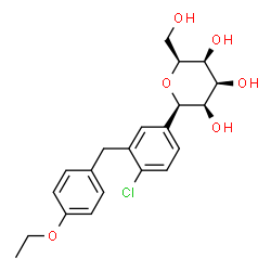 ChemSpider 2D Image | (6R)-2,6-Anhydro-6-[4-chloro-3-(4-ethoxybenzyl)phenyl]-L-altritol | C21H25ClO6