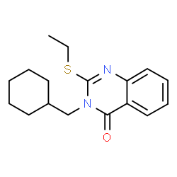ChemSpider 2D Image | 3-Cyclohexylmethyl-2-ethylsulfanyl-3H-quinazolin-4-one | C17H22N2OS