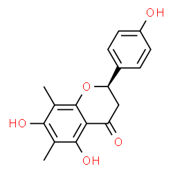 ChemSpider 2D Image | (2R)-5,7-Dihydroxy-2-(4-hydroxyphenyl)-6,8-dimethyl-2,3-dihydro-4H-chromen-4-one | C17H16O5