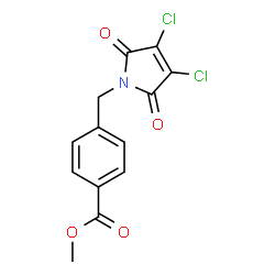 ChemSpider 2D Image | Methyl 4-[(3,4-dichloro-2,5-dioxo-2,5-dihydro-1H-pyrrol-1-yl)methyl]benzoate | C13H9Cl2NO4