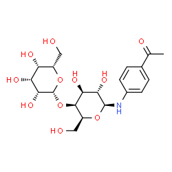 ChemSpider 2D Image | N-(4-Acetylphenyl)-4-O-beta-L-talopyranosyl-beta-L-galactopyranosylamine | C20H29NO11