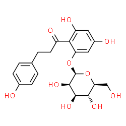 ChemSpider 2D Image | 3,5-Dihydroxy-2-[3-(4-hydroxyphenyl)propanoyl]phenyl beta-L-mannopyranoside | C21H24O10