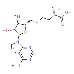 ChemSpider 2D Image | 9-{5-S-[(3S)-3-Ammonio-3-carboxylatopropyl]-5-thio-beta-L-lyxofuranosyl}-9H-purin-6-amine | C14H20N6O5S