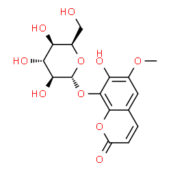 ChemSpider 2D Image | 7-Hydroxy-6-methoxy-2-oxo-2H-chromen-8-yl alpha-D-idopyranoside | C16H18O10