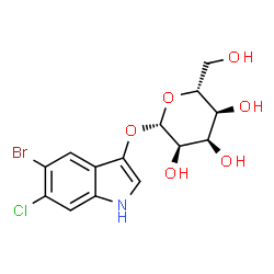 ChemSpider 2D Image | 5-Bromo-6-chloro-1H-indol-3-yl beta-D-allopyranoside | C14H15BrClNO6