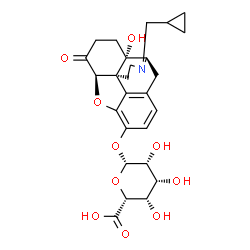 ChemSpider 2D Image | (5alpha)-17-(Cyclopropylmethyl)-14-hydroxy-6-oxo-4,5-epoxymorphinan-3-yl beta-L-talopyranosiduronic acid | C26H31NO10