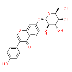 ChemSpider 2D Image | 3-(4-Hydroxyphenyl)-4-oxo-4H-chromen-7-yl alpha-L-idopyranoside | C21H20O9