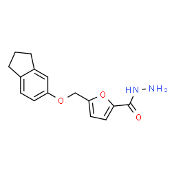 ChemSpider 2D Image | 5-[(2,3-Dihydro-1H-inden-5-yloxy)methyl]-2-furohydrazide | C15H16N2O3