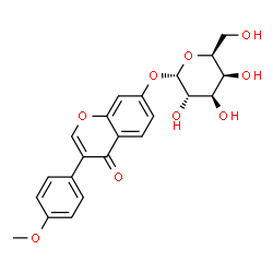 ChemSpider 2D Image | 3-(4-Methoxyphenyl)-4-oxo-4H-chromen-7-yl alpha-L-galactopyranoside | C22H22O9