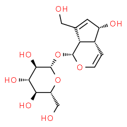ChemSpider 2D Image | (1R,4aR,5R,7aS)-5-Hydroxy-7-(hydroxymethyl)-1,4a,5,7a-tetrahydrocyclopenta[c]pyran-1-yl beta-D-glucopyranoside | C15H22O9
