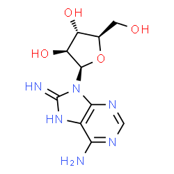 ChemSpider 2D Image | 9-(beta-D-Arabinofuranosyl)-9H-purine-6,8-diamine | C10H14N6O4