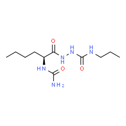 ChemSpider 2D Image | 2-[(2S)-2-(Carbamoylamino)hexanoyl]-N-propylhydrazinecarboxamide (non-preferred name) | C11H23N5O3