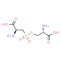 ChemSpider 2D Image | (2S)-2-Ammonio-3-({[(2R)-2-ammonio-2-carboxylatoethyl]sulfanyl}sulfonyl)propanoate | C6H12N2O6S2