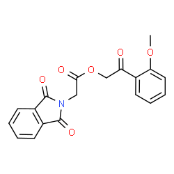 ChemSpider 2D Image | 2-(2-Methoxyphenyl)-2-oxoethyl (1,3-dioxo-1,3-dihydro-2H-isoindol-2-yl)acetate | C19H15NO6