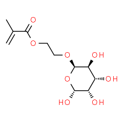 ChemSpider 2D Image | 2-{[(2R,3S,4R,5S,6R)-3,4,5,6-Tetrahydroxytetrahydro-2H-pyran-2-yl]oxy}ethyl methacrylate (non-preferred name) | C11H18O8
