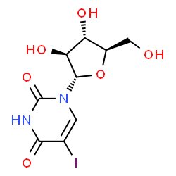 ChemSpider 2D Image | 1-(alpha-D-Arabinofuranosyl)-5-iodo-2,4(1H,3H)-pyrimidinedione | C9H11IN2O6