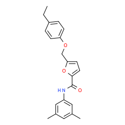 ChemSpider 2D Image | N-(3,5-Dimethylphenyl)-5-[(4-ethylphenoxy)methyl]-2-furamide | C22H23NO3