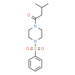 ChemSpider 2D Image | 3-Methyl-1-[4-(phenylsulfonyl)-1-piperazinyl]-1-butanone | C15H22N2O3S