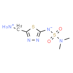 ChemSpider 2D Image | 1-[5-(Ammoniomethyl)-1,3,4-thiadiazol-2-yl]-3,3-dimethyldiazathian-1-ide 2,2-dioxide | C5H11N5O2S2