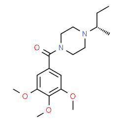 ChemSpider 2D Image | {4-[(2S)-2-Butanyl]-1-piperazinyl}(3,4,5-trimethoxyphenyl)methanone | C18H28N2O4
