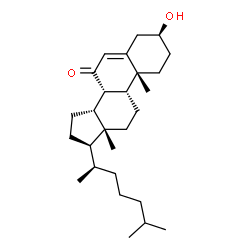 ChemSpider 2D Image | (3beta,9beta,14beta)-3-Hydroxycholest-5-en-7-one | C27H44O2