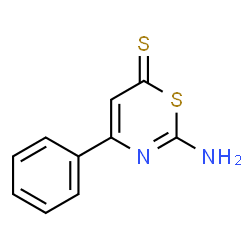 ChemSpider 2D Image | 2-Amino-4-phenyl-6H-1,3-thiazine-6-thione | C10H8N2S2