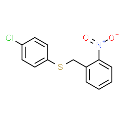 ChemSpider 2D Image | 1-{[(4-Chlorophenyl)sulfanyl]methyl}-2-nitrobenzene | C13H10ClNO2S